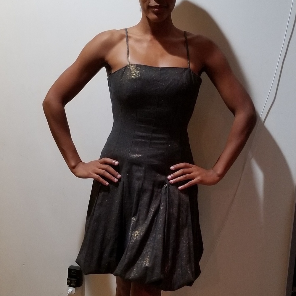 Bcbg silk bubble midi dress